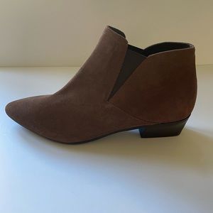 Aquatalia Floella Weatherproof Suede Bootie Brown Size 9 M